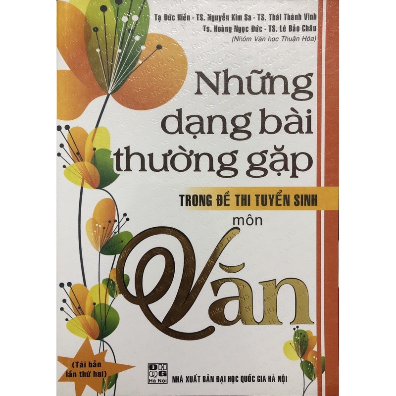 Sách - Những Dạng Bài Thường Gặp Trong Đề Thi Tuyển Sinh Môn Văn
