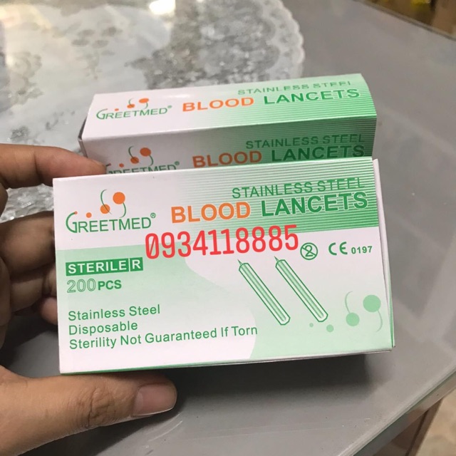 Kim lấy mụn - Kim chích máu Blood Lancet ( 200 cây /1 hộp ) uy tín , chất lượng cao