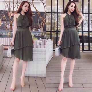 Sale Đầm dập li 2 tầng