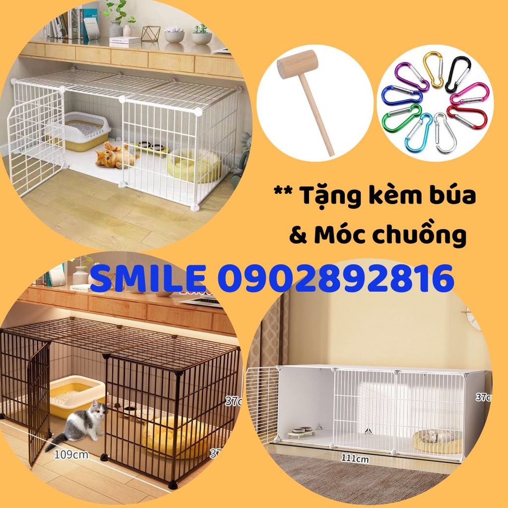[TẶNG BÚA GỖ] COMBO CHUỒNG, LỒNG, LỒNG LƯỚI THÉP CHO CHÓ MÈO THÚ CƯNG ĐA NĂNG