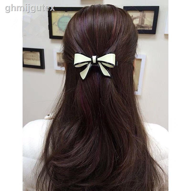 △Tính khí Đơn giản Kẹp nơ đuôi ngựa tóc Hàn Quốc mùa xuân đầu ngang Phụ kiện Quà tặng
