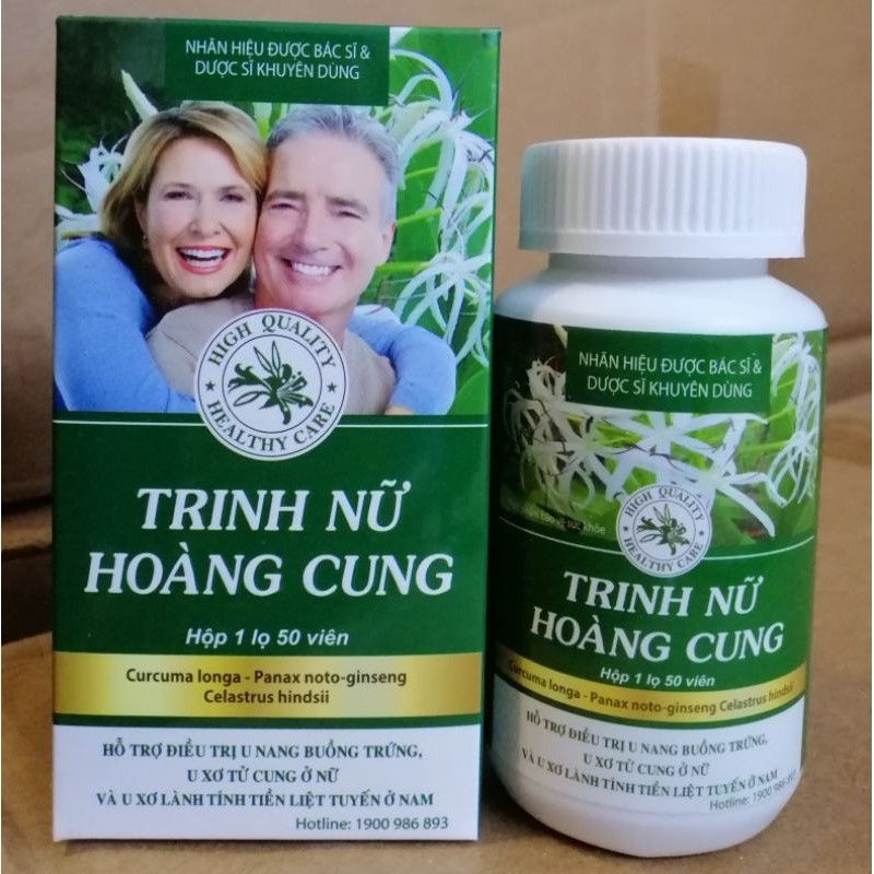 Trinh Nữ Hoàng Cung Hỗ trợ điều trị u xơ tử cung, u nang buồng trứng, u xơ tuyến tiền liệt hộp 50 viên