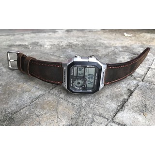 Dây Da Đồng Hồ Casio 1200 da bò sáp