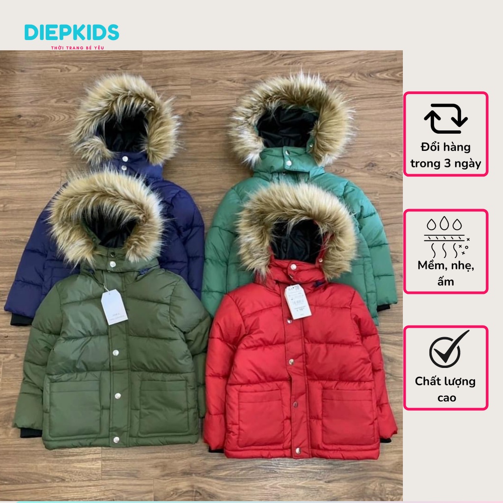 Áo khoác phao Zara bé trai size đại 6-14 tuổi