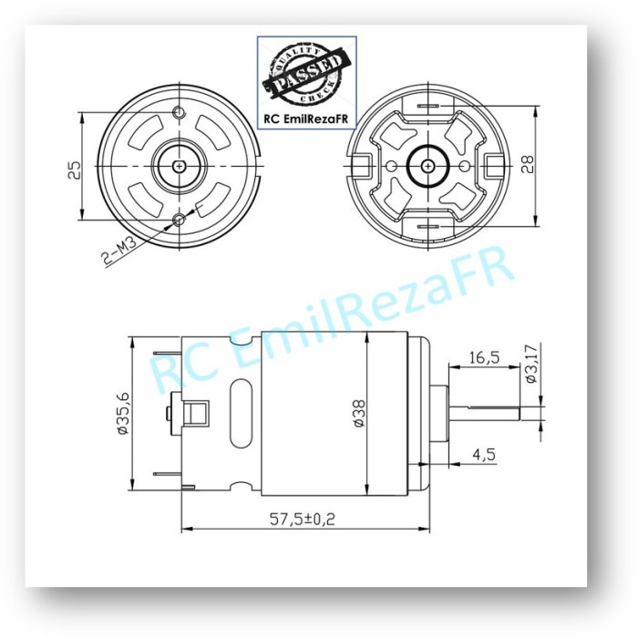 TRAXXAS Mô hình xe Dynamo MOTOR BRUSHED 550 RC RGT RC4WD TRAXAS - 21T