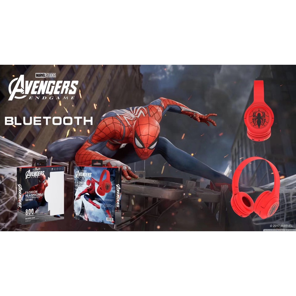 Giá Trị Đặc Biệt Mới Được Thêm Vào Mới MARVEL Spider-Man Tai Nghe Tai Nghe Bluetooth Có Thẻ Bluetooth5.0Đa Năng Không Dâ