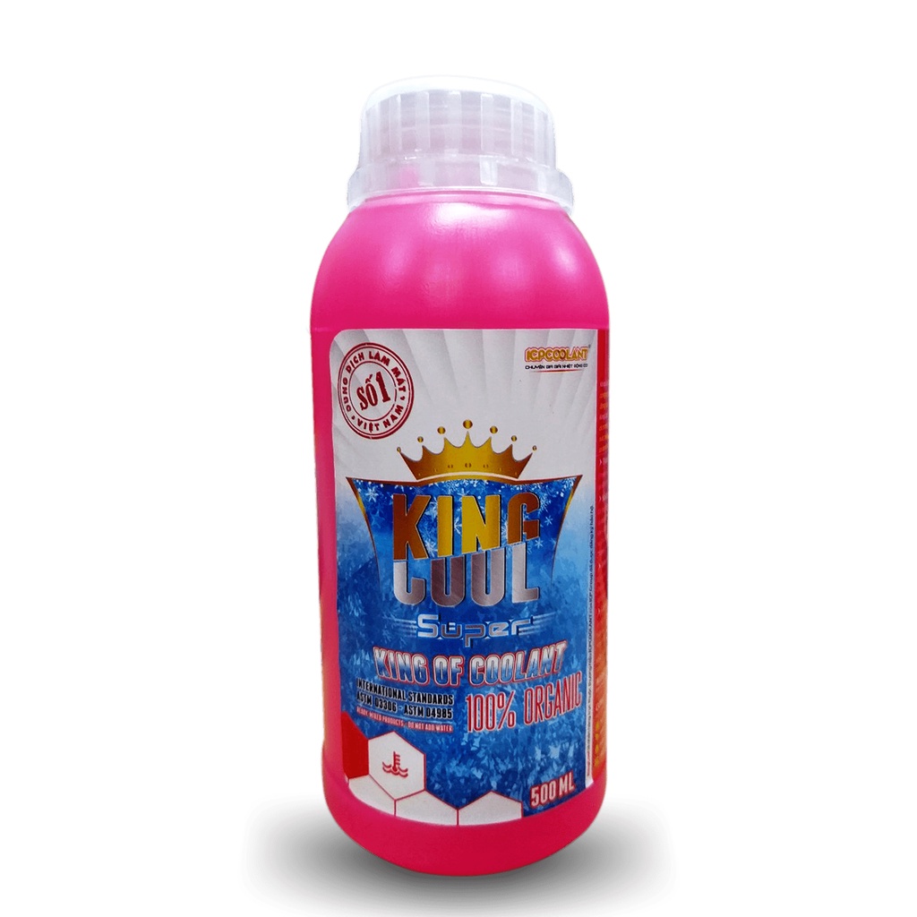 Nước làm mát xe ô tô màu đỏ KINGCOOL Super can 4L tặng lon 500ml