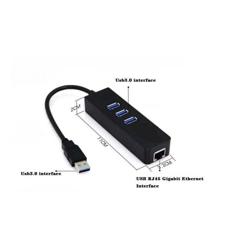 Hub Combo chia cổng USB3.0 và Lan