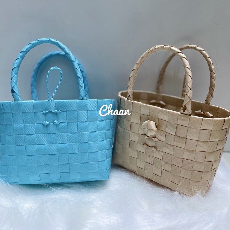 Giỏ xách mini màu xanh pastel cho bé đựng đồ chơi