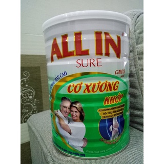 Sữa All In Sure canxi Cơ Xương Khớp 900g ngừa loãng xương, tiểu đường