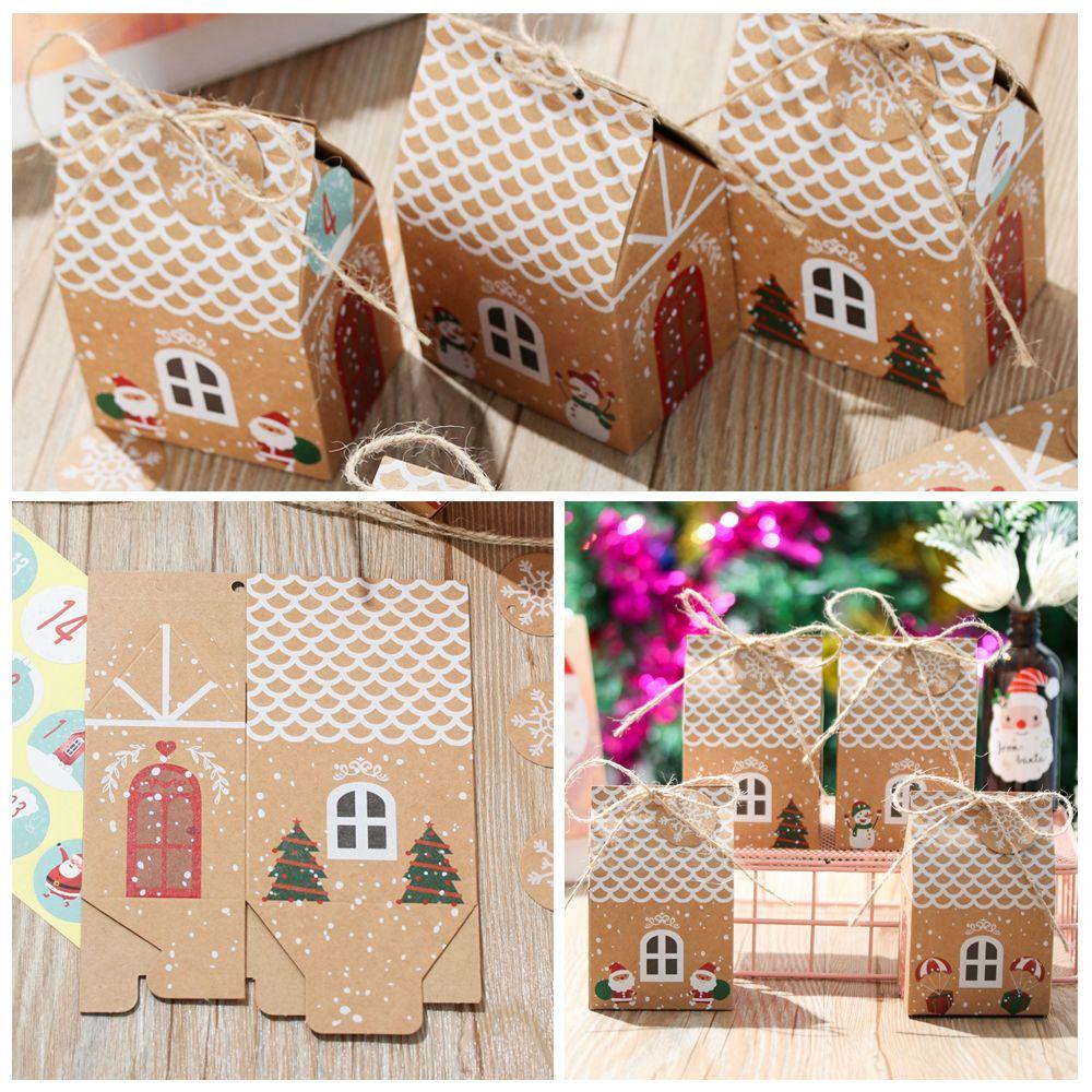 Set 24 Túi Giấy Đựng Kẹo / Quà Tặng Kèm Nhãn Dán Tiện Dụng