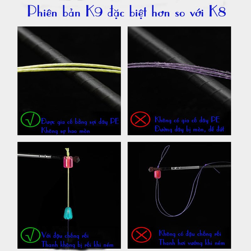 Trục Câu Đài Buộc Sẵn K9 Cao Cấp (AA01)
