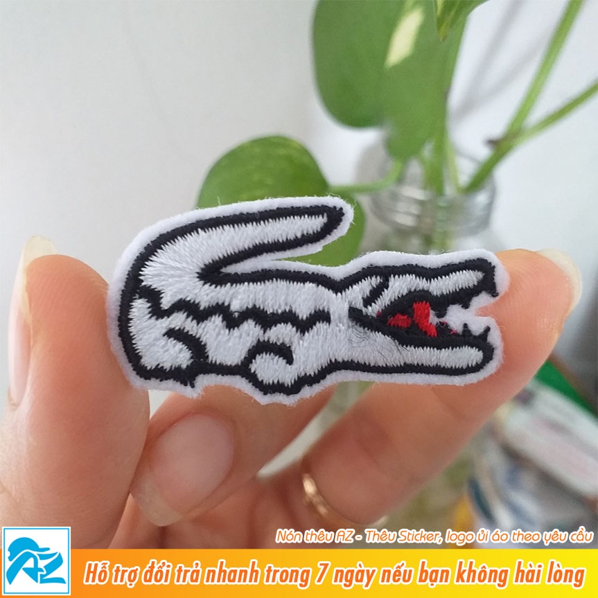 Patch vải ủi thêu hình logo cá sấu S59