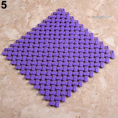 Thảm Lót Sàn Lỗ Thoát Nước Hình Vuông Bằng Nhựa Không Trơn Cho Nhà Bếp Nhà Tắm