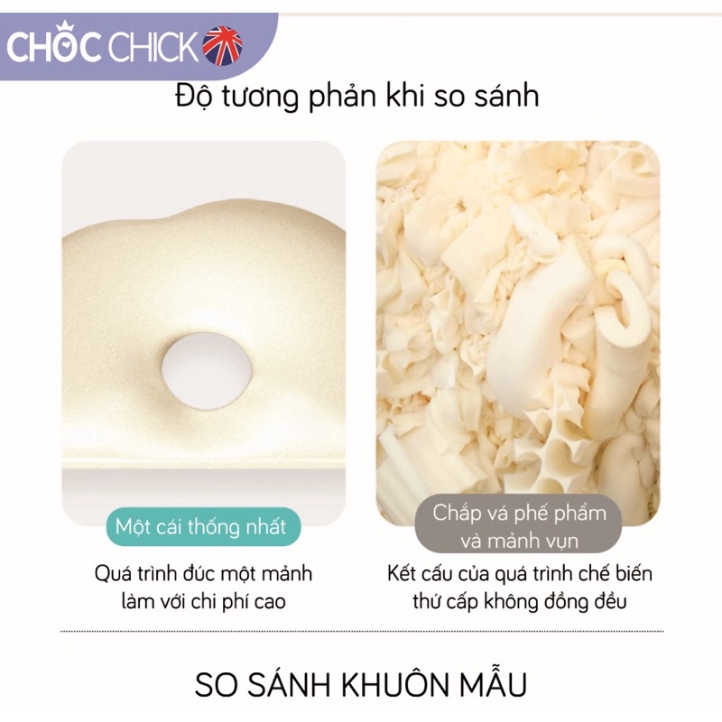 Gối chống bẹt đầu Chokchick cao su hỗ trợ bé sơ sinh đến 6 tháng 3235