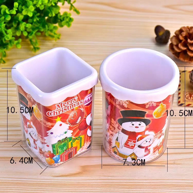 Quà Tặng Giáng Sinh Bộ Dụng Cụ Học Tập Set 8 Món Bao Gồm Cốc Bút Thước Kéo Tẩy Gọt Bút Chì Vòng Bé bebe