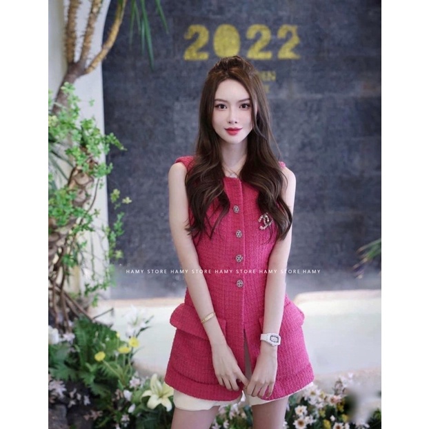 Áo Dạ Hồng Sát Nách