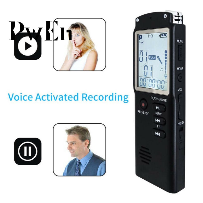 8/16/32 G Voice Activated Mini Digital Sound Audio Recorder Dictaphone MP3 Player
