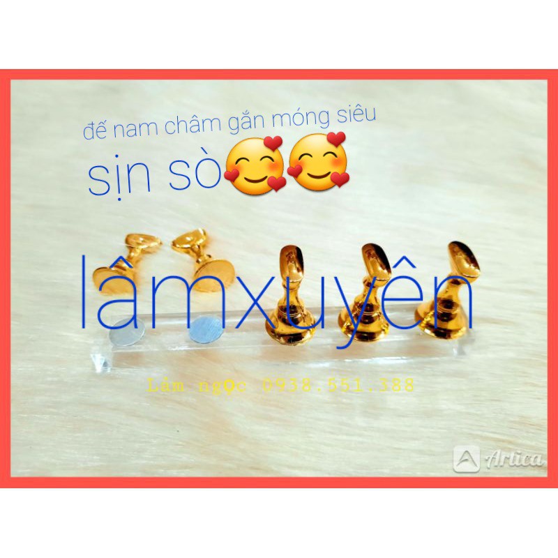 Đế nam châm gắn móng mẫu tập vẽ, chụp móng mẫu