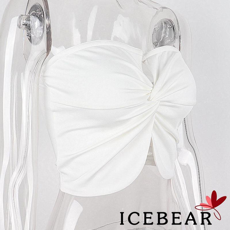 Áo Crop Top Hai Dây Cổ Chữ V Hở Lưng Màu Trơn Xẻ Tà Thời Trang Cho Nữ