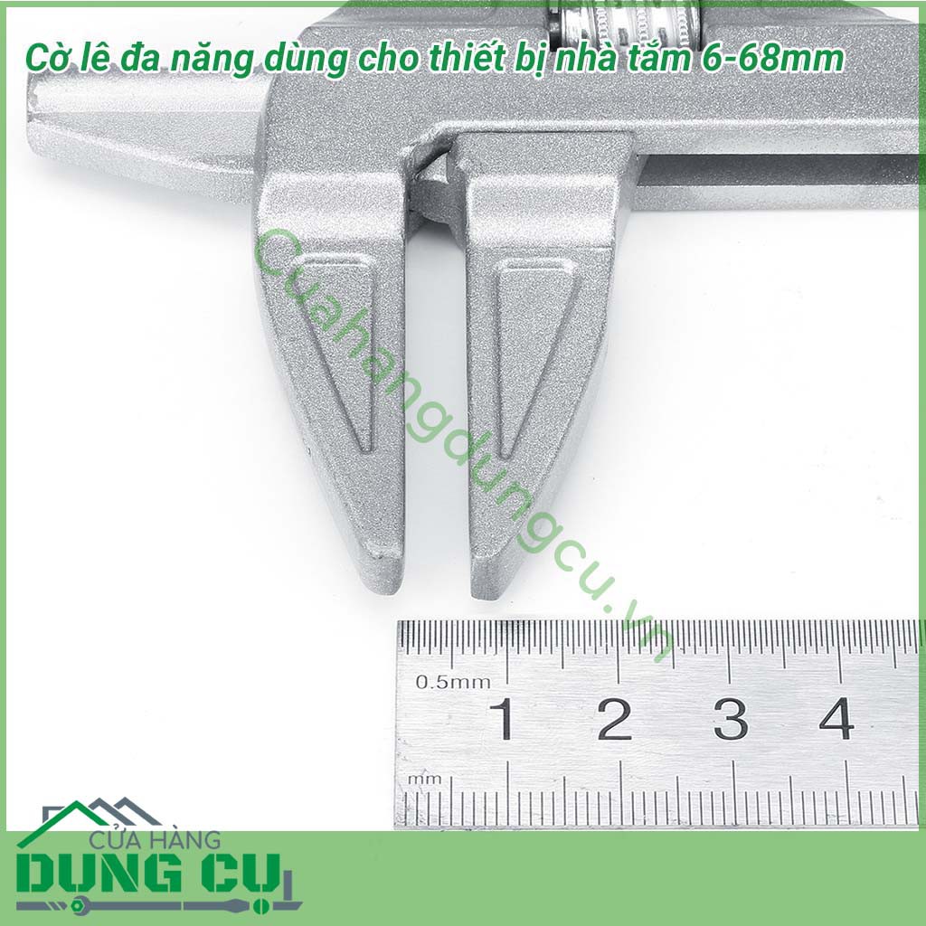 Mỏ lết ngắn lưỡi thẳng cưa độ mở lớn từ 6-68mm