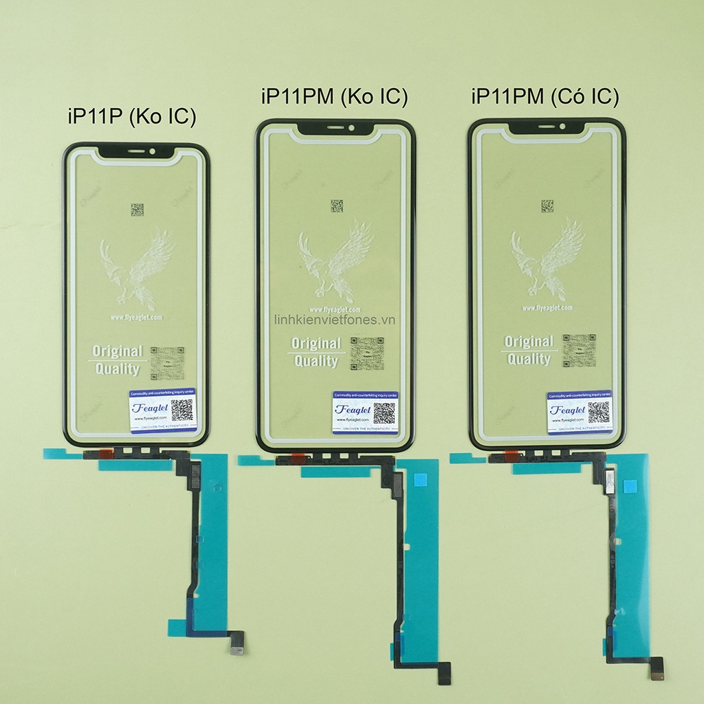 Mặt kính cảm ứng ép kính ip 11, 11P, 11PM ĐB có ic, không ic