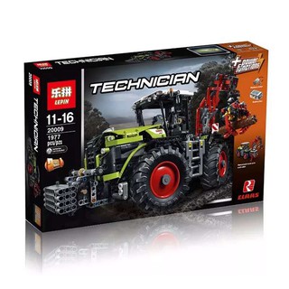 Lego Technic 42054 Lepin 20009 Claas Xerion 5000 Tractor VC Máy Kéo Có Tay Gắp Động Cơ Pin