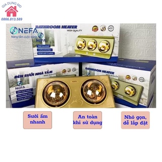 Đèn sưởi nhà tắm chính hãng Nefa NFS68 chống loá cao cấp, chất lượng nhiệt tốt là dòng đèn sưởi hồng ngoại