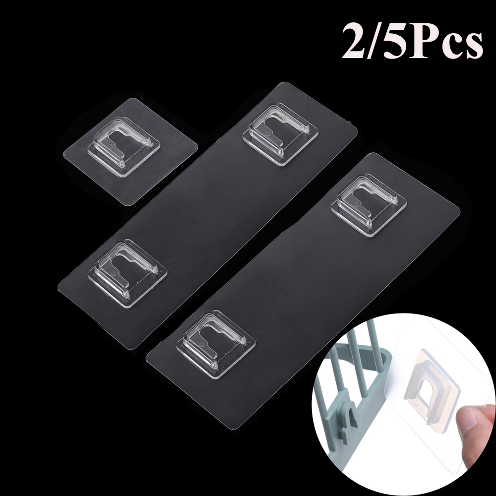 Set 2 / 5 móc dán tường trong suốt treo vật dụng