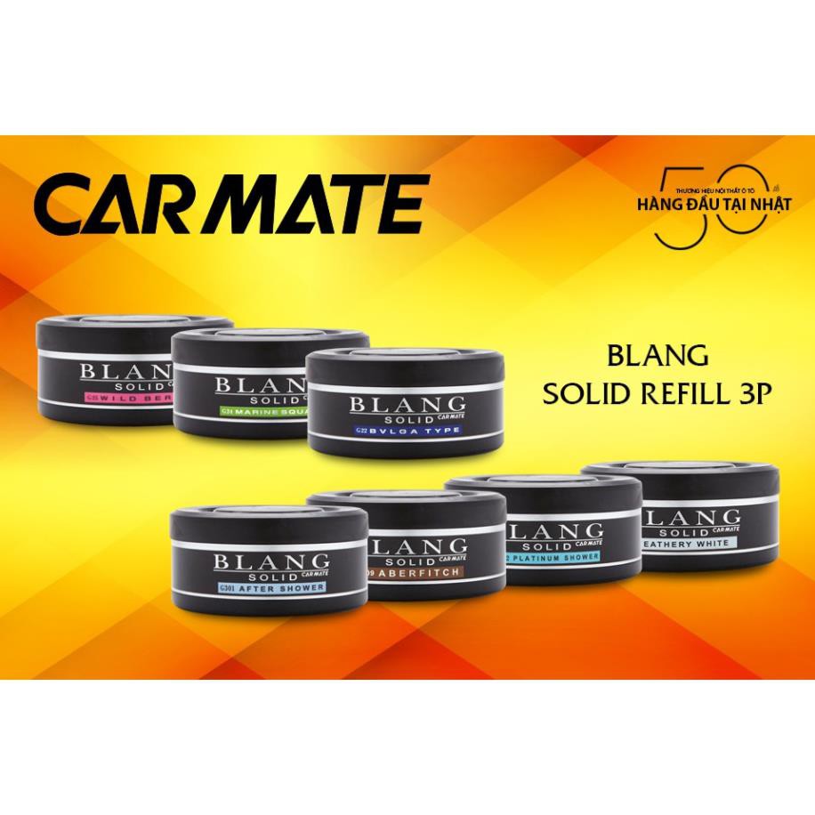 Sáp thơm ô tô CARMATE BLANG SOLID REFILL 3P G310T Feathery White 180g  - Nhập Khẩu Chính Hãng