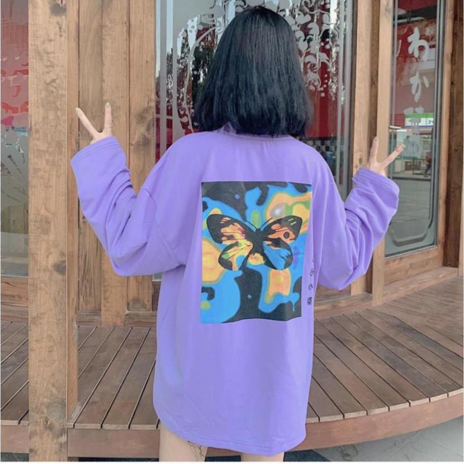 Áo Dài Tay BƯỚM 2 Màu Unisex