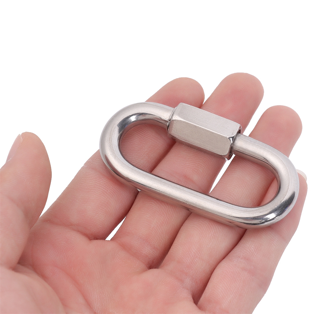 Móc Khóa Dây Xích Bằng Thép Không Gỉ Tiện Dụng Cho Leo Núi