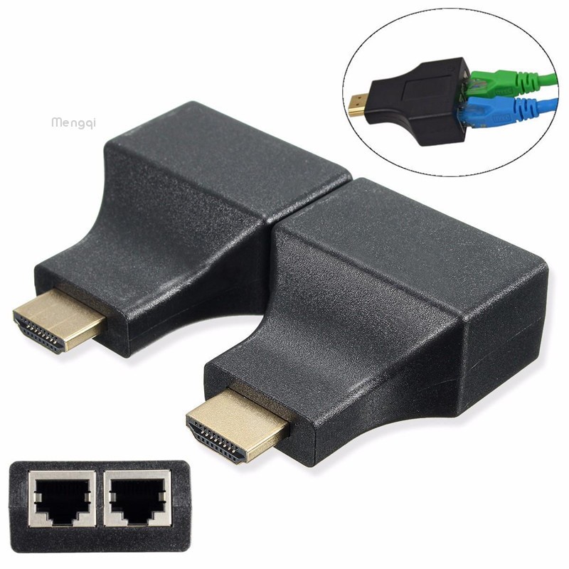 Cặp cáp mở rộng chuyển đổi cổng HDMI sang RJ45 CAT 5 / 6 1080P cho PC PS3 | BigBuy360 - bigbuy360.vn