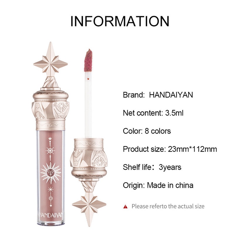 Son Môi Có Nhũ Lấp Lánh Lâu Trôi HANDAIYAN Quyến Rũ Cho Nữ