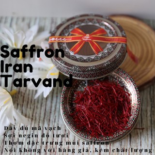 1 GR SAFFRON IRAN HIỆU TARVAND- SAFFRON NHỤY HOA NGHỆ TÂY SỢI NEGIN