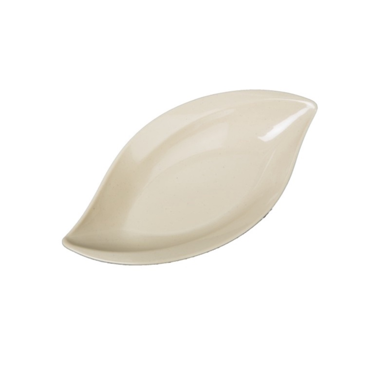 Dĩa lá (25.8 x 13.8 x 3.8) cm nhựa melamine màu nâu (DL02)