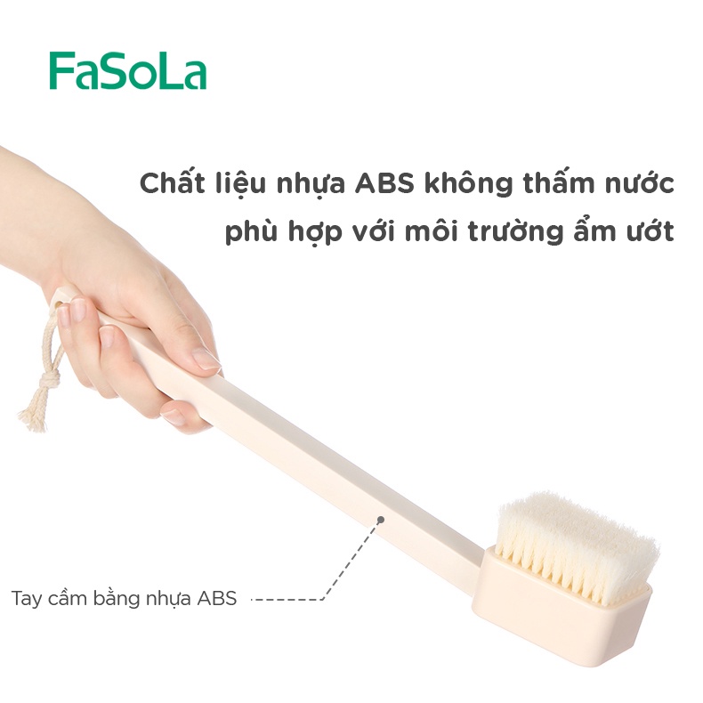 Bàn chải tắm lông mềm cán dài, có thể tháo rời FASOLA FSLJY-354