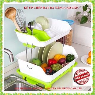 [SỈ TẬN GỐC] Kệ Úp Chén Bát 2 Tầng Đa Năng Bằng Nhựa Siêu Tiện Lợi -0473 { MUA NGAY SIÊU PHẨM}