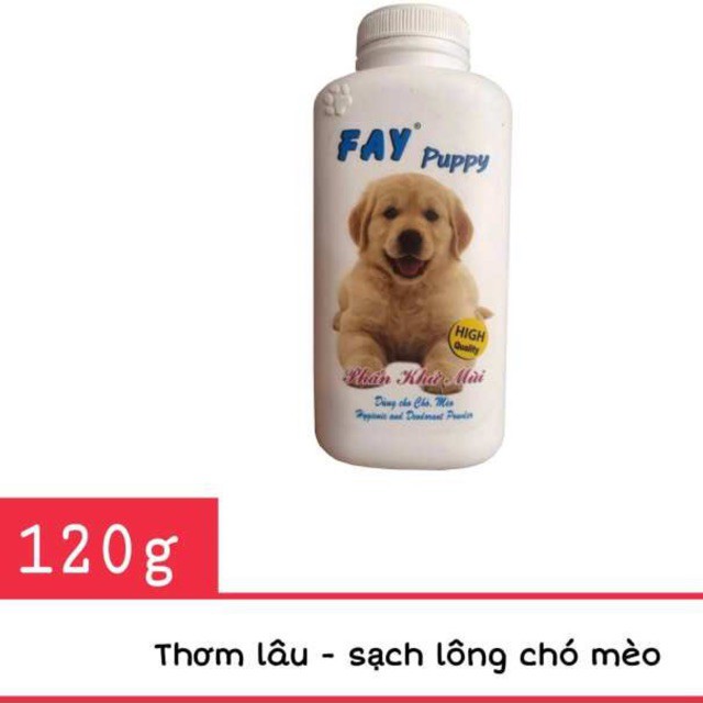 Phấn Fay Puppy khử mùi, tắm khô cho chó