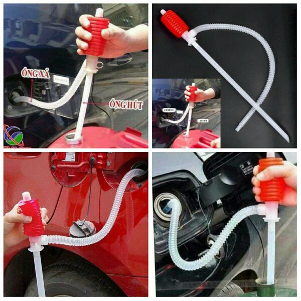 Dụng cụ hút và đổ xăng dầu vào bình xăng ô tô xe máy xe hơi xe tay gas bóp tay rất tiện dụng dễ dàng mang đi