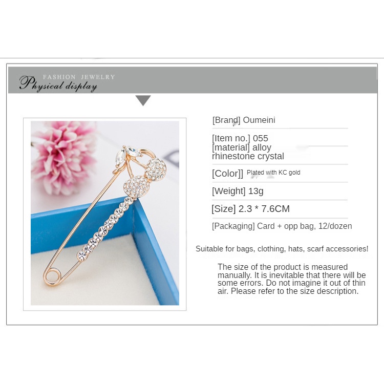 Phụ Kiện Cài Áo Khoác cardigan Bằng Kim Loại Đính Ngọc Trai ghim bấm giấy súng bắn ghim go