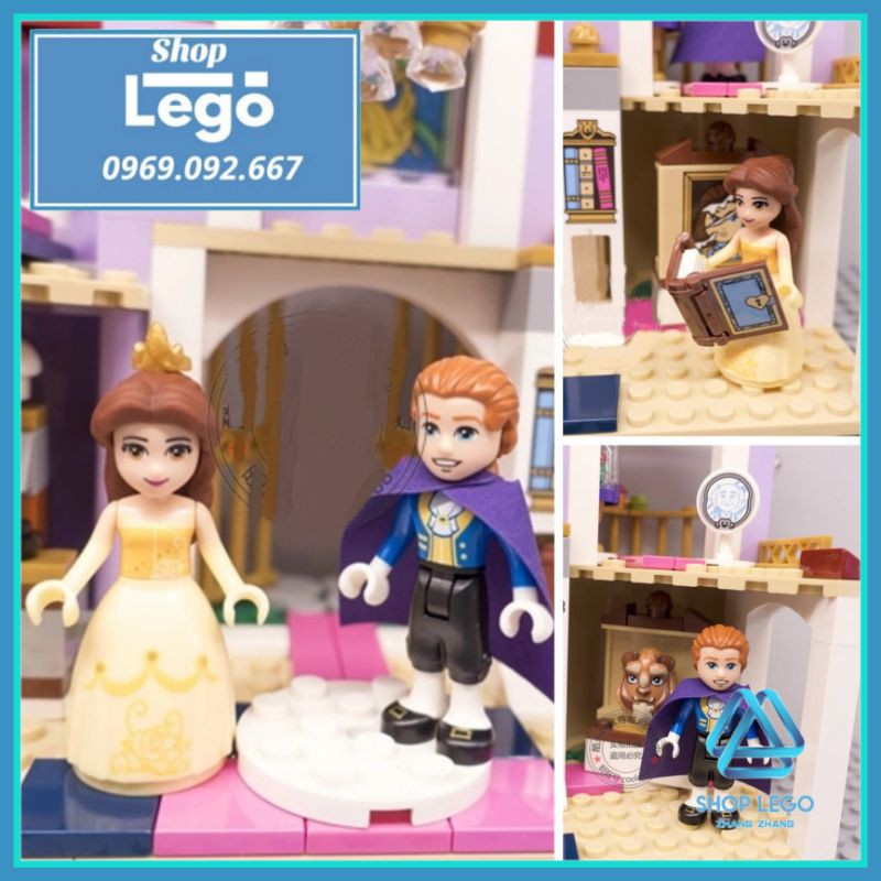 Xếp hình Beauty and The Beast Cổ tích Người đẹp và quái thú dành cho bé gái Lego Minifigures Lele 37001