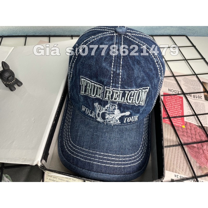 nón kết lưỡi trai jean xanh thêu ông đ thời trang cá tính