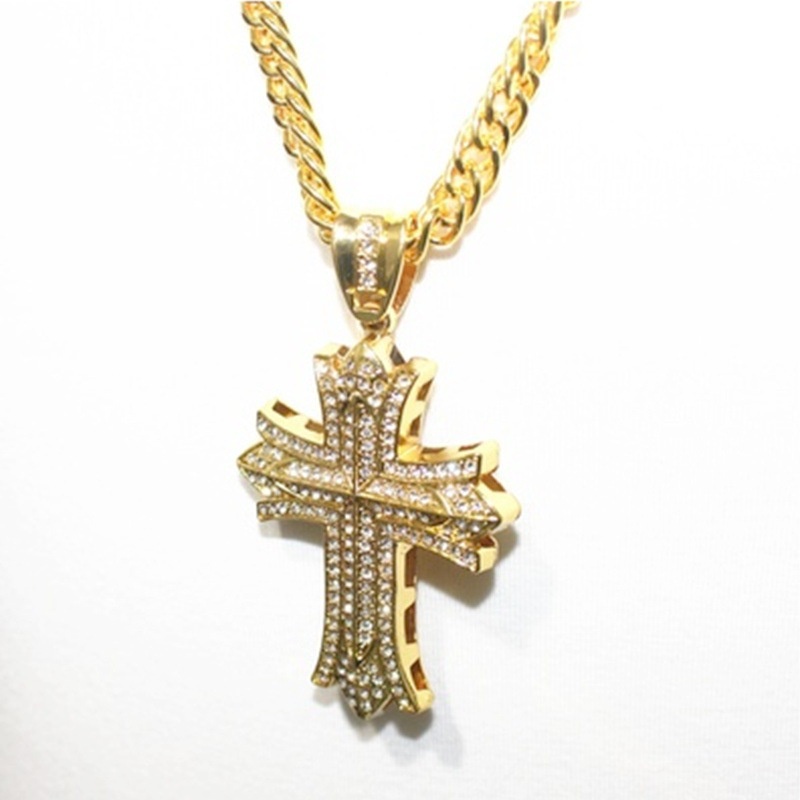 Vòng cổ Kim Loại Mặt Thánh Giá 3D Độc Đáo