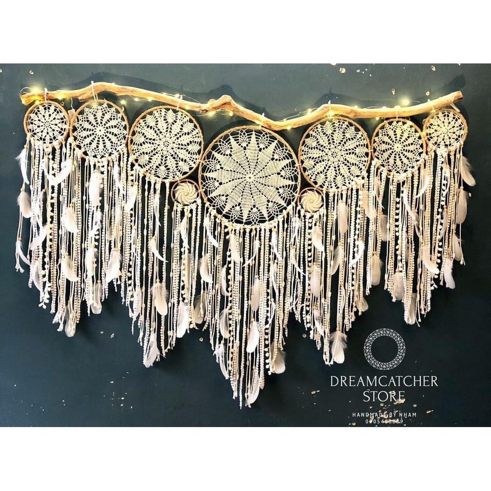 Dreamcatcher dệt tay thủ công nhiều tầng làm từ cotton trang trí nhà, shop, cafe phong cách Nordic Land