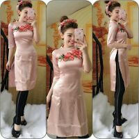 Áo dài cách tân kèm vấn