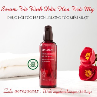 Tinh dầu dưỡng tóc chiết xuất hoa trà Innisfree Camellia Essential Hair Oil Serum 100ml