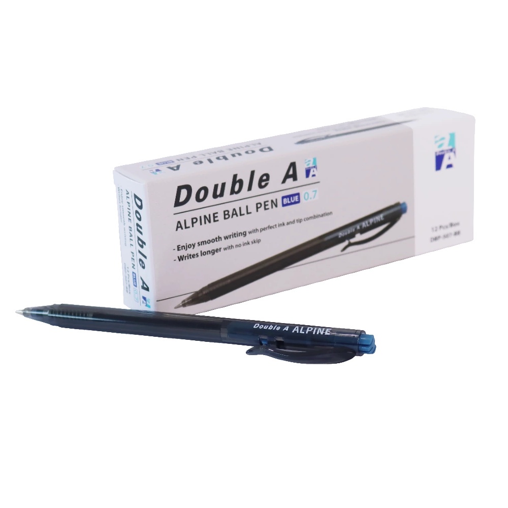 Hộp 12 Bút bi Alpine Double A bút bi ngòi 0.7mm nét đậm màu xanh giá rẻ ANKICO