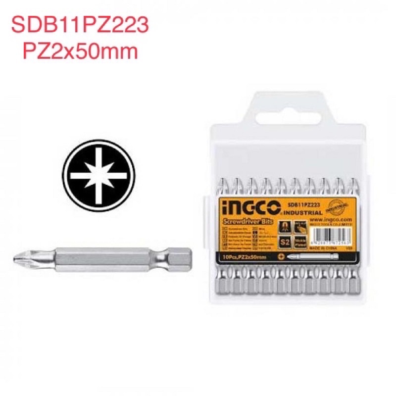 1 mũi siết vít PZ2 x 50mm INGCO SDB11PZ223