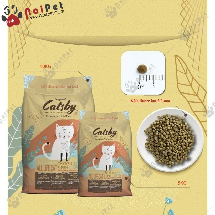 Thức Ăn Hạt Dành Cho Mèo Ở Mọi Lứa Tuổi Catsby Túi 5kg